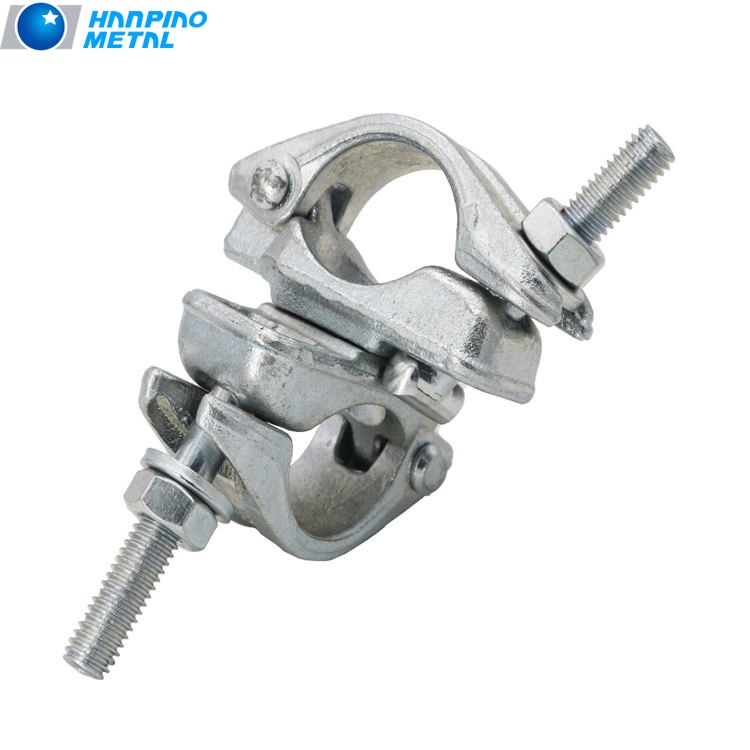 Scaffold BS1139/En74 48mm British Drop Forged Pressed Type Pipe Joint Coupler Beam Double Right Angle Swivel Scaffolding Clamp