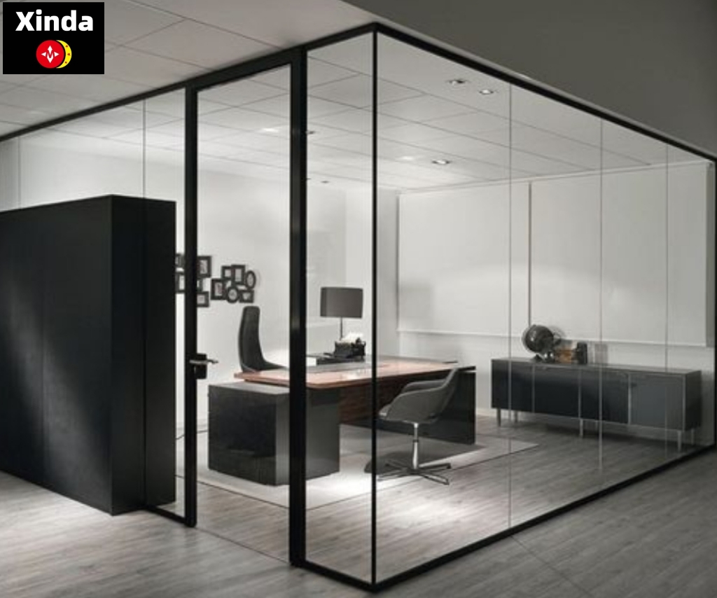 Office Glass Partition Wall Soundproof Safety Glass Door and Window