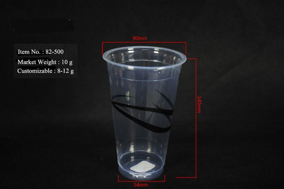 Clear Customized Plastic Cups Cheap Wholesale OEM Disposable Plastic Cups Manufacturer Promotional Cups in Bulk for Cold Drink Juice Milk Tea