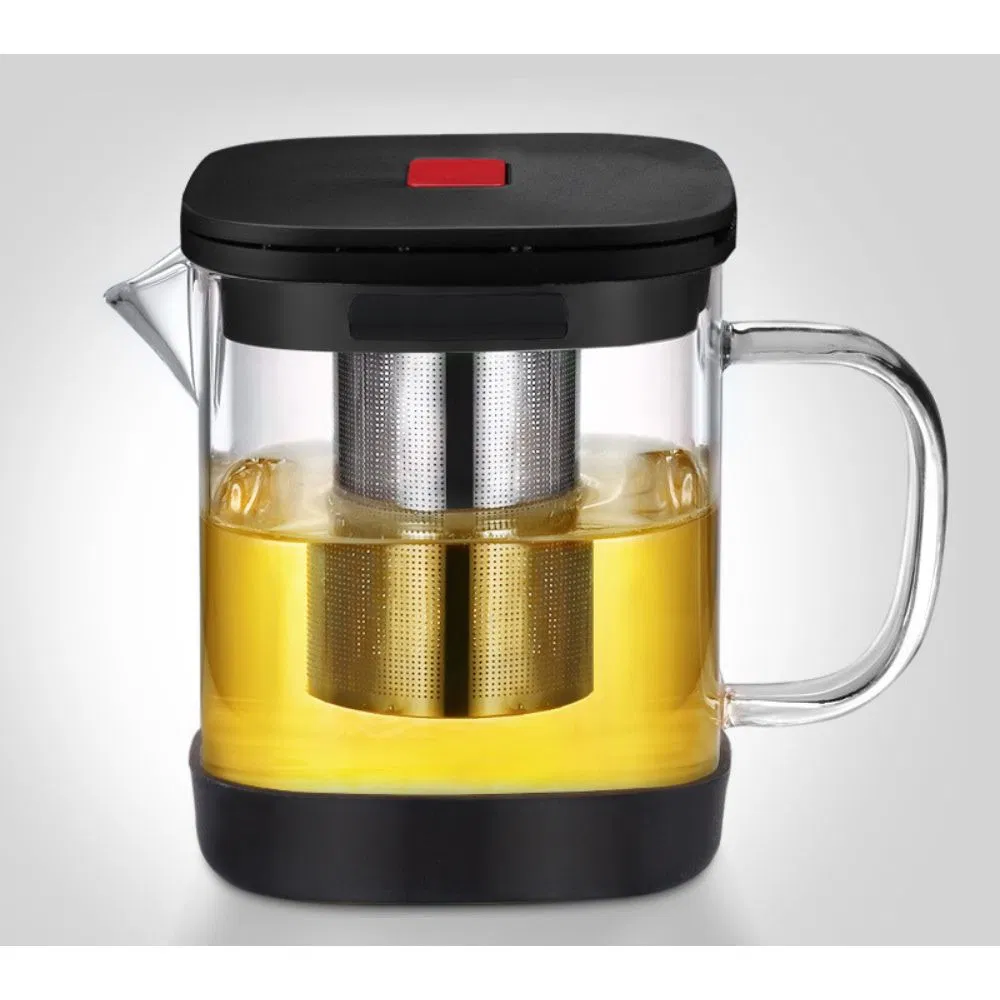 Heat Resistant Square Glass Teapot with Tea Infuser Puer Wbb27310