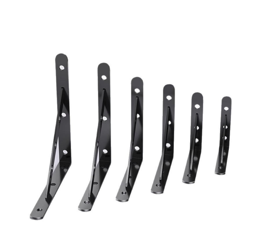 Painting Black Color Galvanized Wall Mounting Steel Metal Bracket Hardware