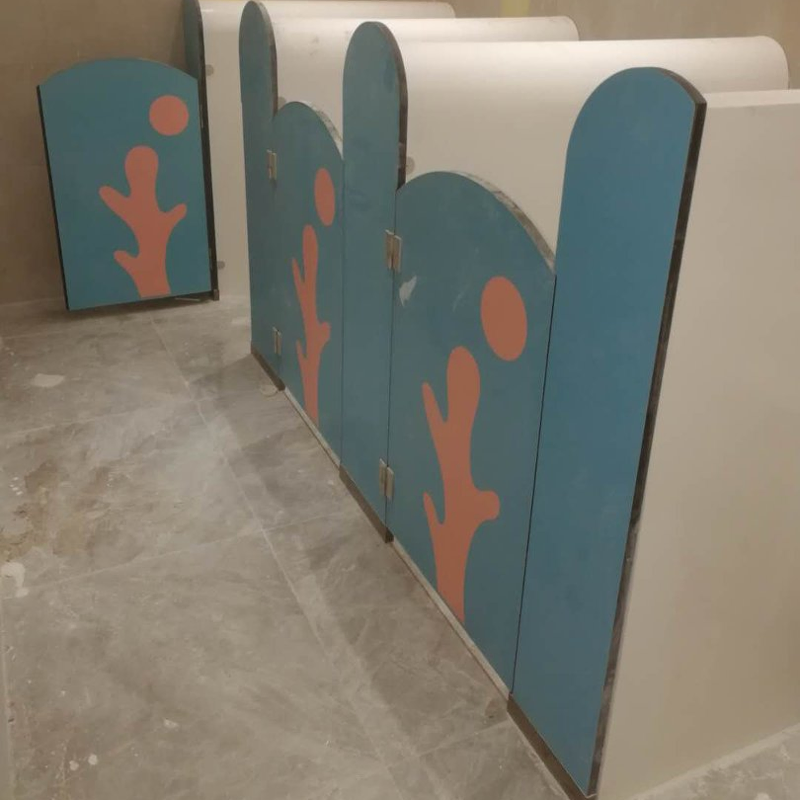 Compact Laminate High Pressure Laminate HPL Children Washroom Bathroom Cubicles
