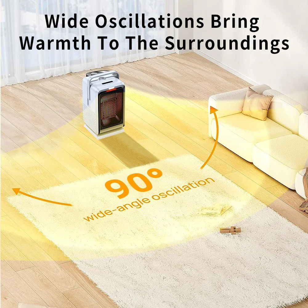 Remote Control Portable Desktop Electric Heating Fan Heater Air Warmer Cooler