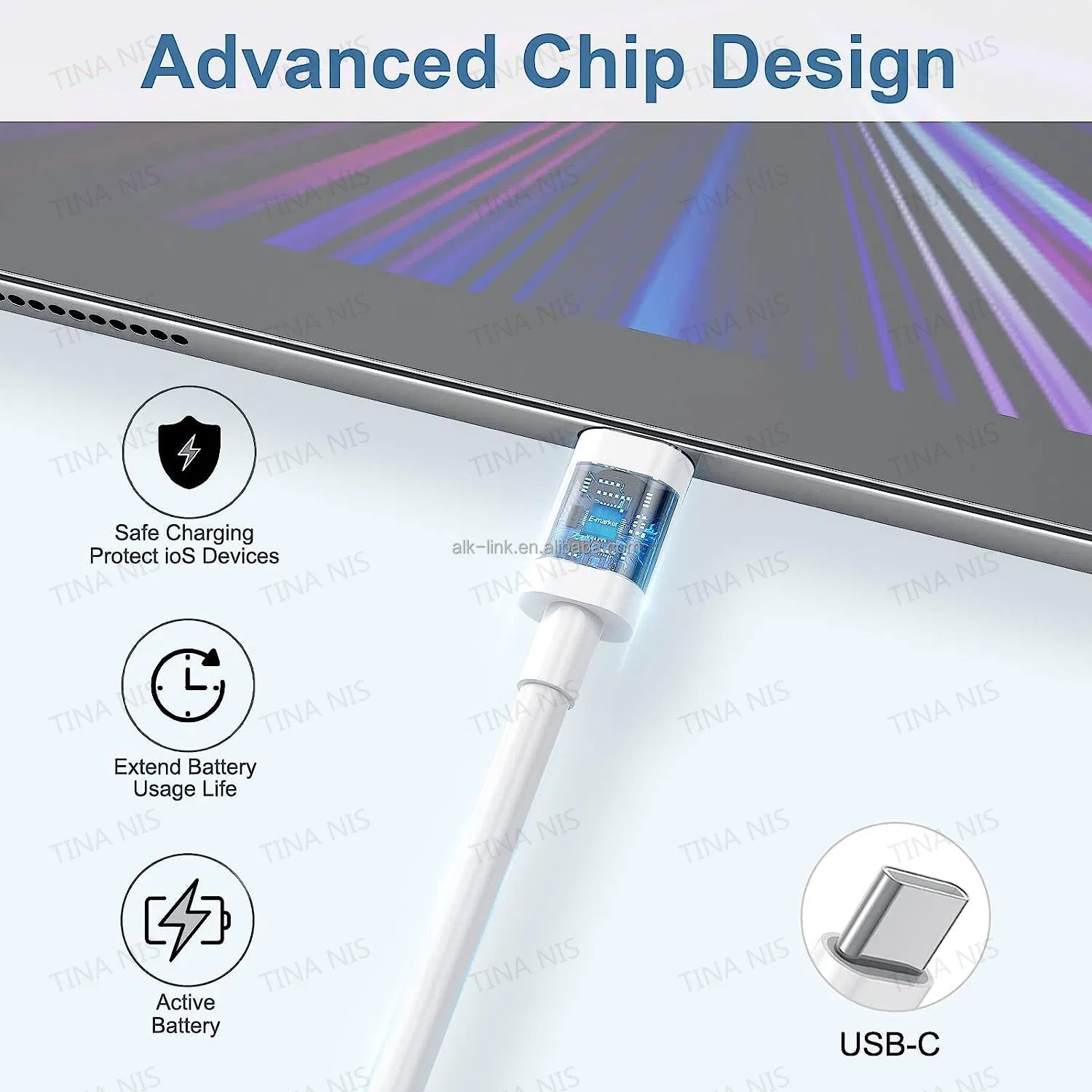 Кабель USB-C для быстрой зарядки Phone 15