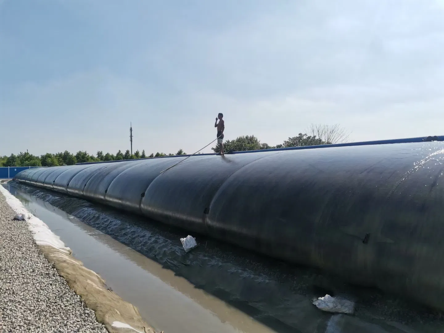 Geotube PP Woven Geotextile Geotube Geobag Sludge Dewatering Geotubes
