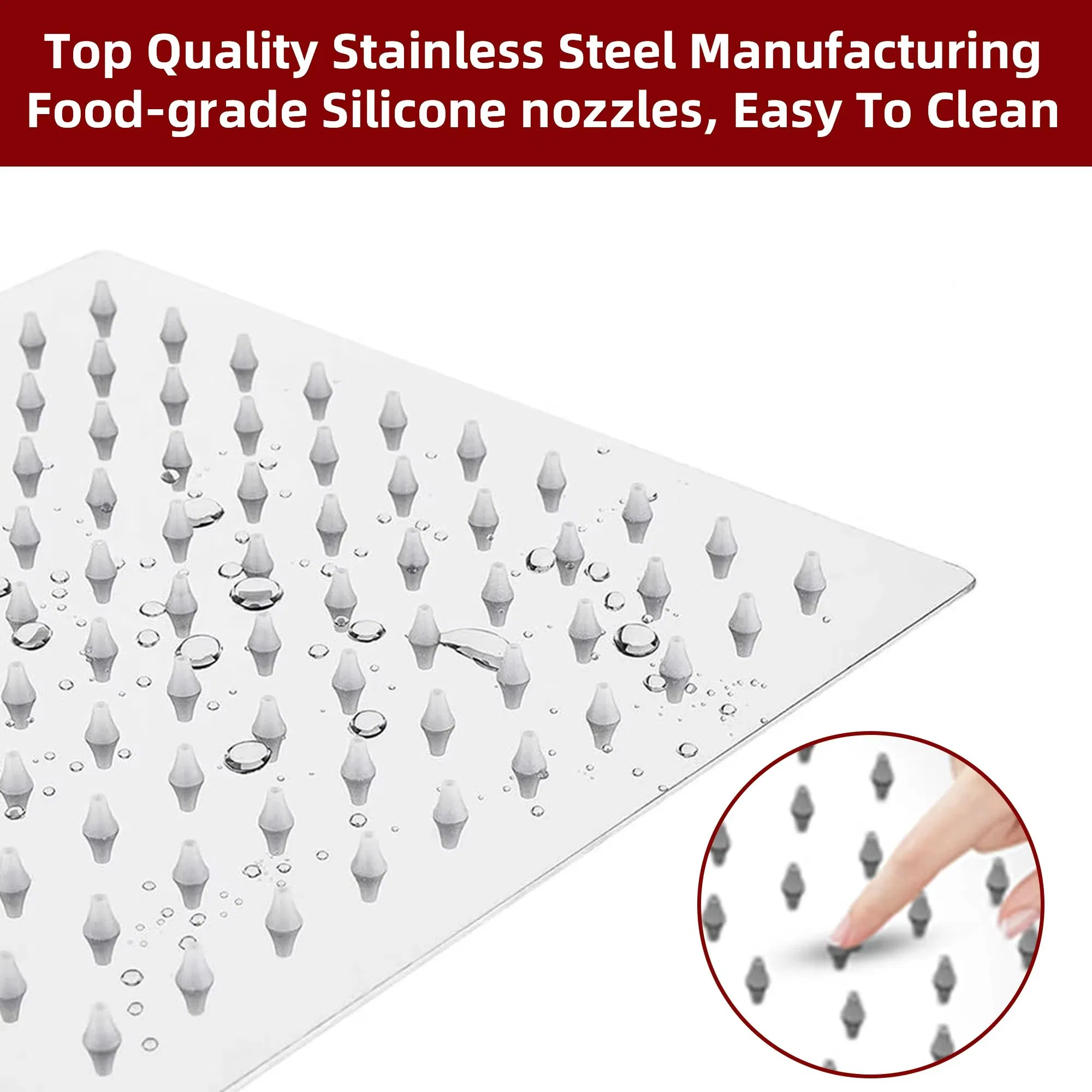 Premium Stainless Steel Waterfall Shower Head for Luxurious Bathing Experience