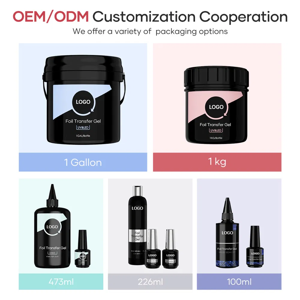 OEM/ODM Nail Art Supplies Wholesale Private Label UV Nails Gel Polish Builder Base No Wipe Top Coat