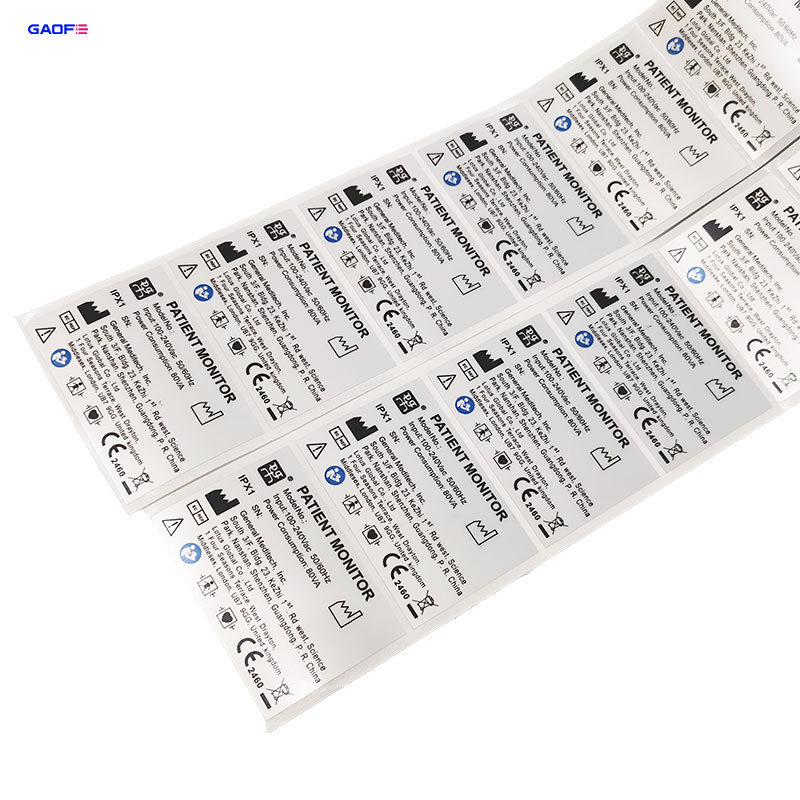 Silver Pet Sticker Equipment Sticker Heat Resistance Label