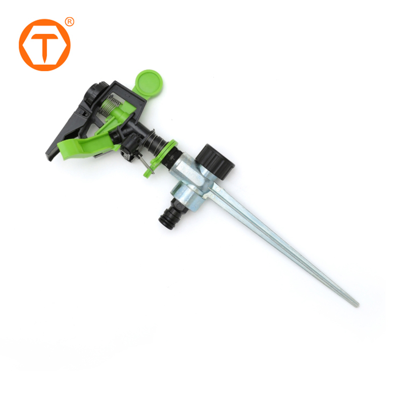 Metal Spike Adjustable Pulsating Impulse Water Impact Sprinkler with Spike for Lawn