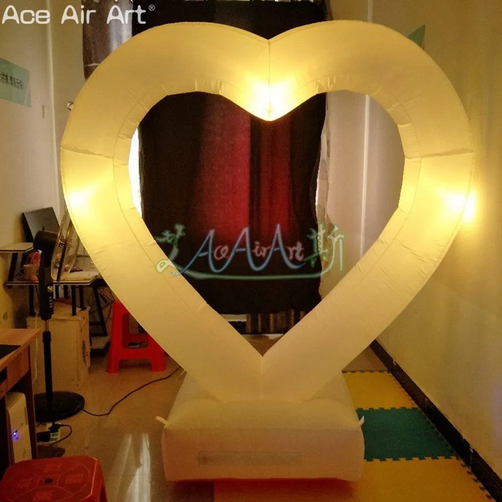 Wholesale Inflatable Decorative Heart Model Pop up Illuminated Hearts Free Standing for Wedding/Party or Valentine's Day