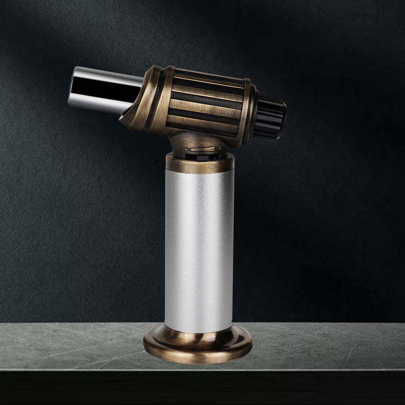 Three Stroke Flame Custom Logo Cigarette Smoke Bullet Butane Torch Lighter