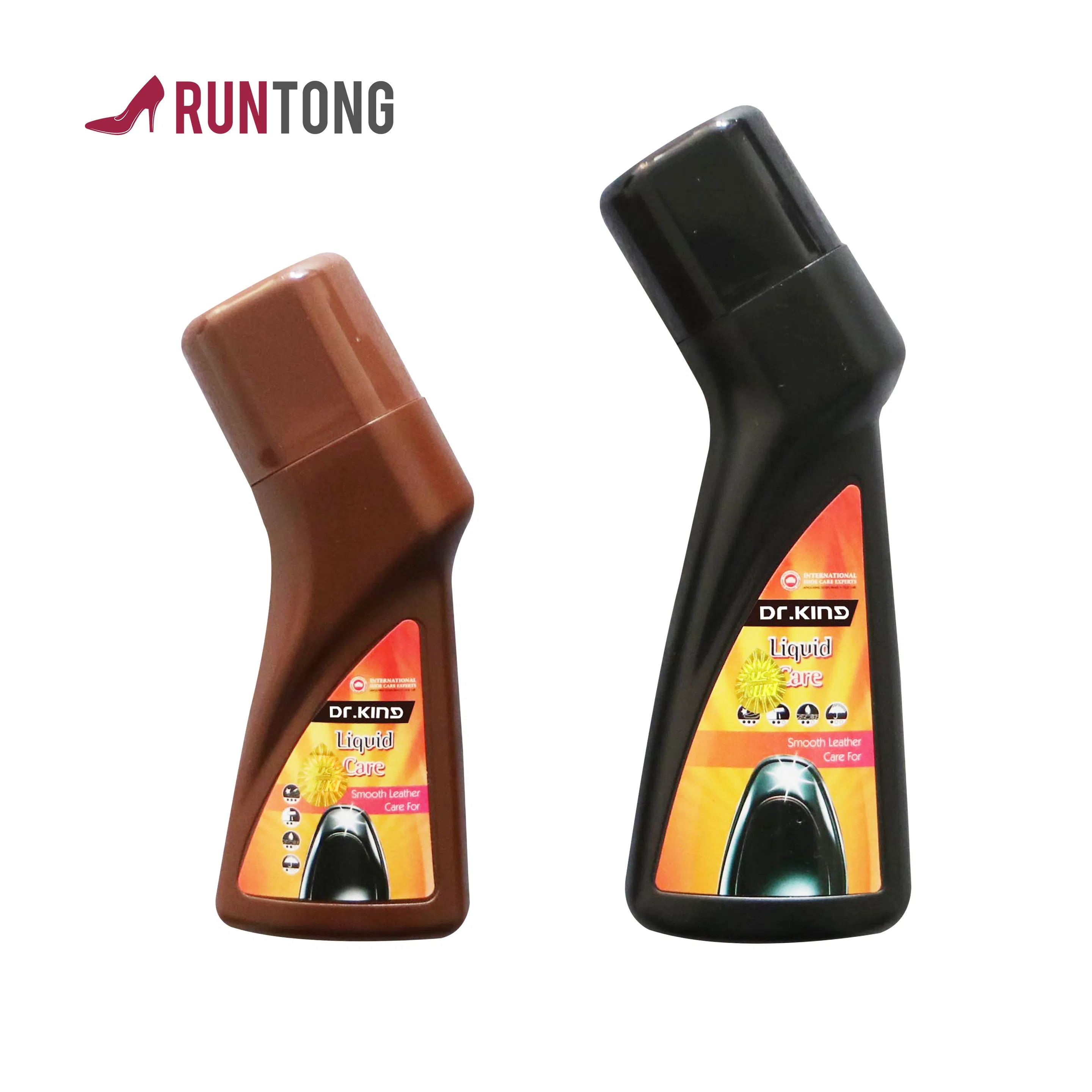 50ml and 75ml Waterproof Shining Shoe Care Black Color Liquid Shoe Polish