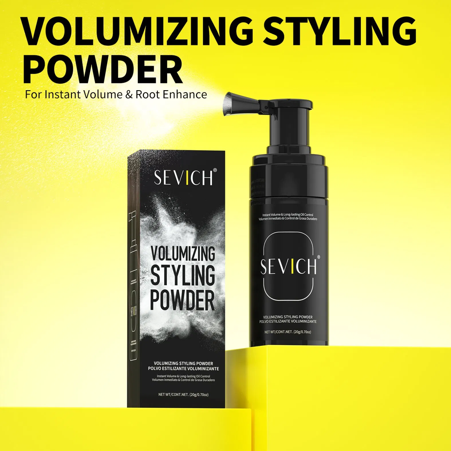Sevich Hair Styling Products Private Label Natural Ingredient Instantly Fluffy Hair Volume Powder Spray