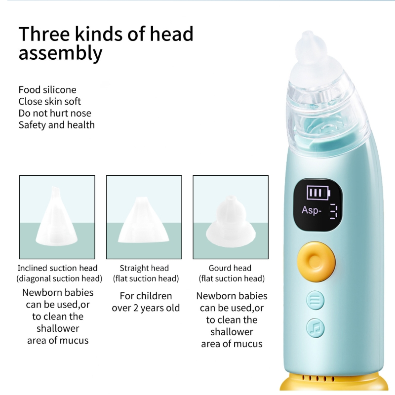 Gentle Electric Nasal Aspirator for Infants with Anti-Backflow Feature