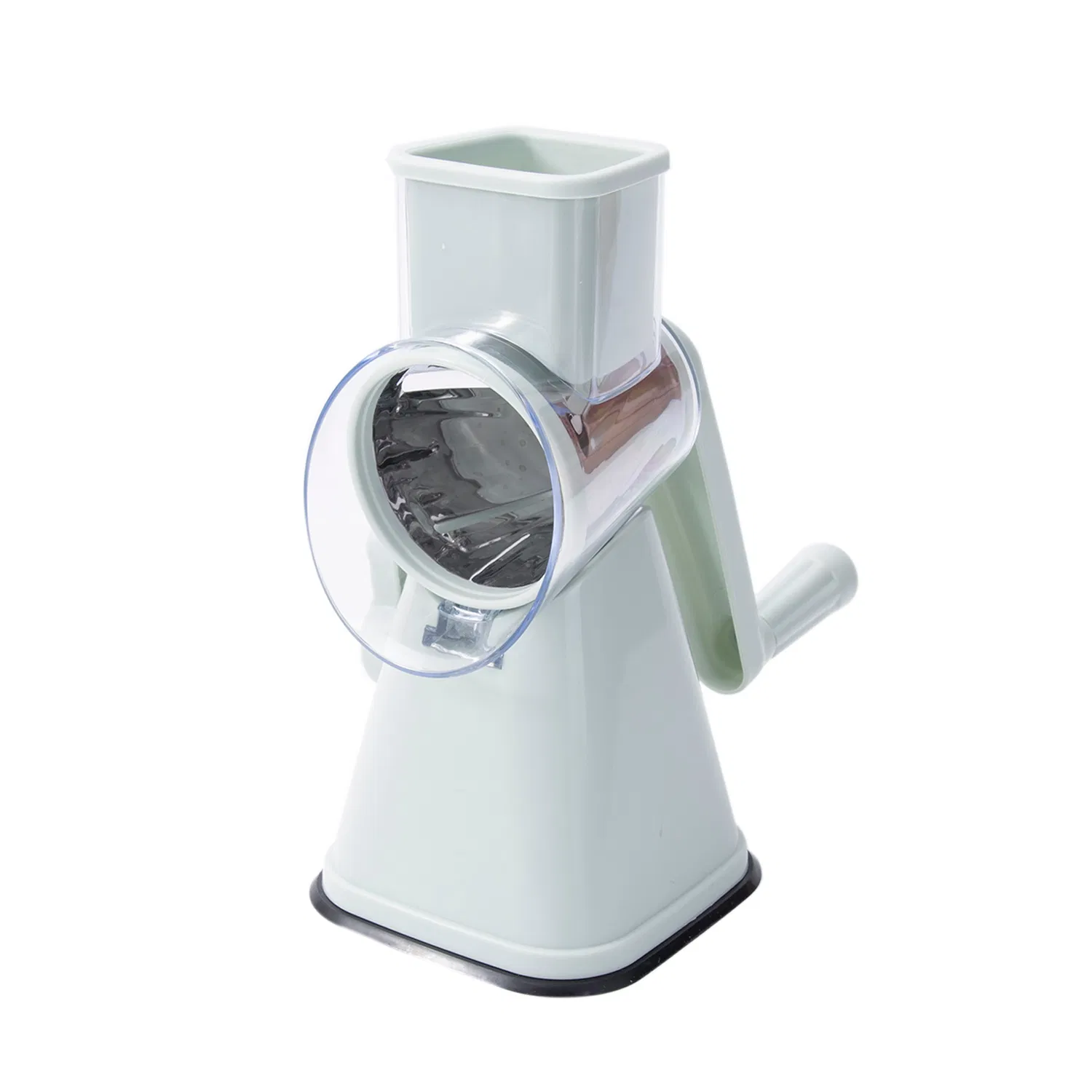 Тёрка для сыра из нержавеющей стали с контейнером, зелёная