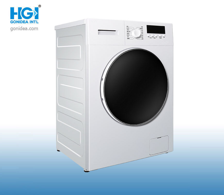 10kg Home Use LED Display Anti-Scald Cover Front Loading Laundry Washing Machine