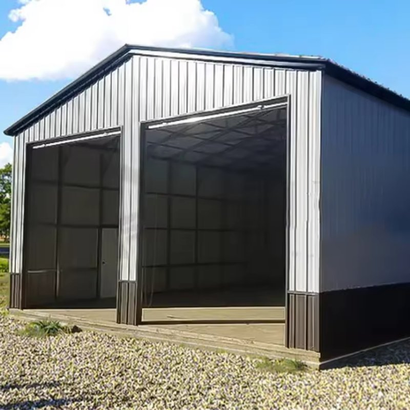 Modular Kit Prefab Steel Structure Carport Storage Shed with Seismic Brace