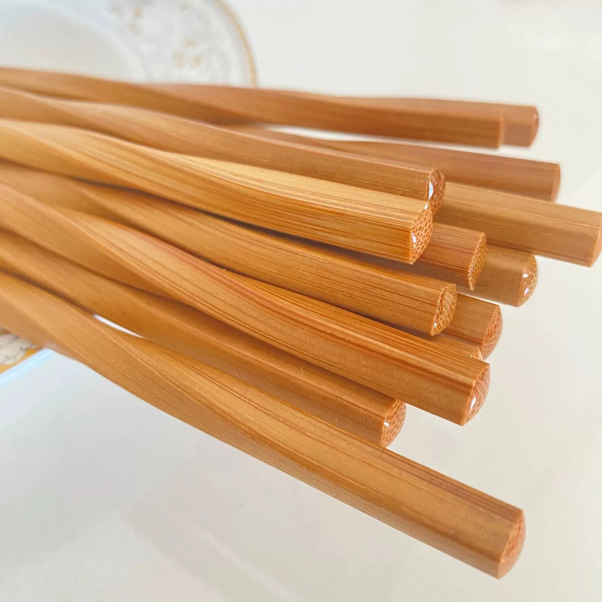 Elegant Lacquered Twisted Bamboo Chopsticks for Stylish Dining