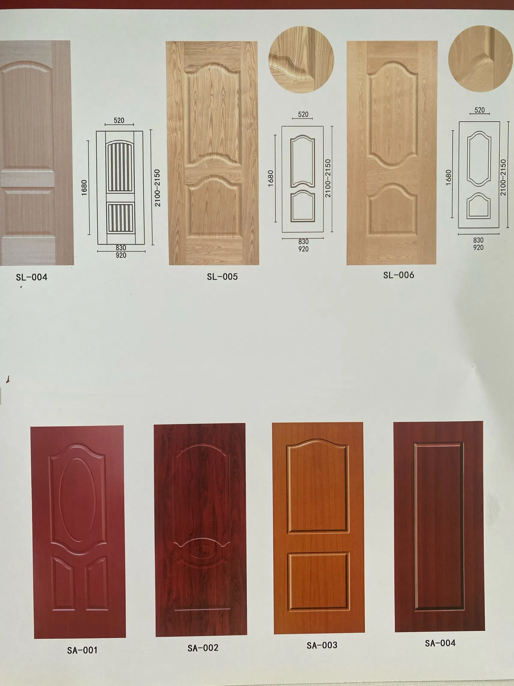 Top Quality Natural Wood HDF Veneer Door Skin