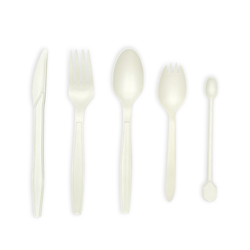 Eco-Friendly Disposable Bio-Based Cutlery Biodegradable Disposable Spoon/Fork Spork