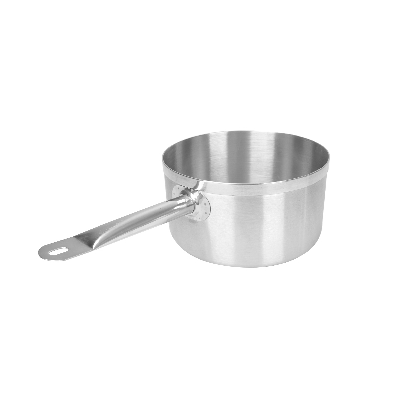 Stylish Design Durable Construction Ergonomic Stainless Steel Saucepan with Long Handle