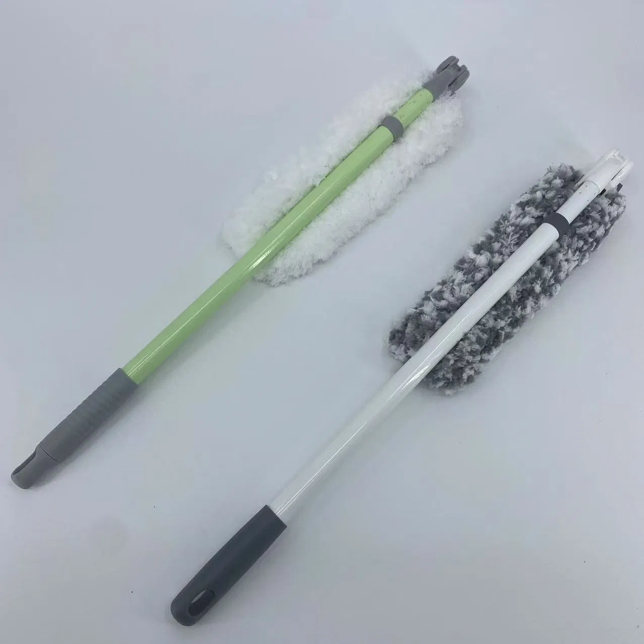 Masthome Telescopic Broom Duster Handle Detachable Flexible Feather Microfiber Cleaning Fan Duster