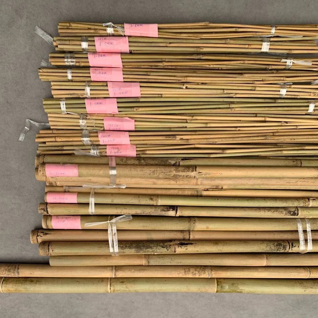 Natural Eco-Friendly Bamboo Sticks Canes Stakes for Plant Support and Construction