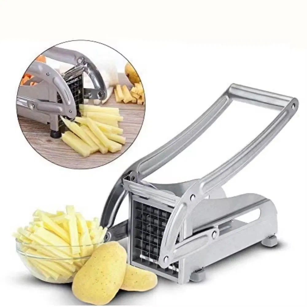 Kitchen Gadget Cucumber Onion Chipper Stainless Steel Manual Press French Fries & Potato Cutter Fruit & Vegetable Tool