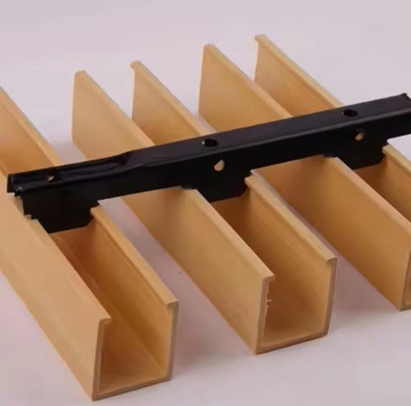 Home Decor Decorative Material WPC PVC U-Shape Easy Installition Baffle Suspended Ceiling Wall Garage Corridor Hall Shop Showroom WPC Ceiling