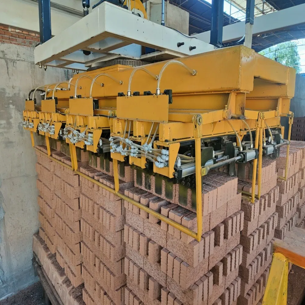 Mobile Tunnel Kiln Red Clay Station Brick Industrial Robot Automatic Billet Palletizer