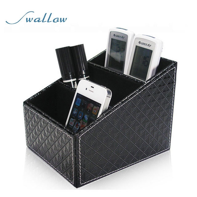 Держатель для пультов Swallow на 3 отделения, кожаный