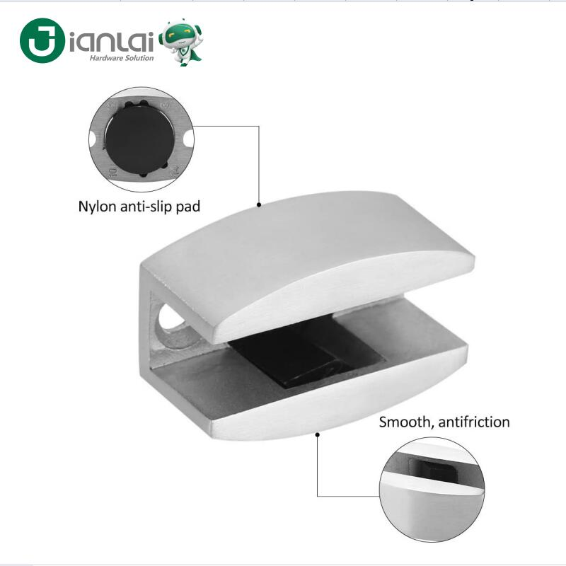 Stainless Steel Floor Bottom Guide Door Stopper for Frameless Sliding Glass Door