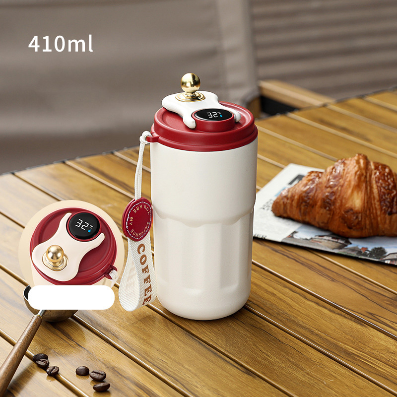 Eco-Friendly 316 Stainless Steel Water Bottle with Tea Infuser Direct Insulation Classic Coated Straight Shape for Camping