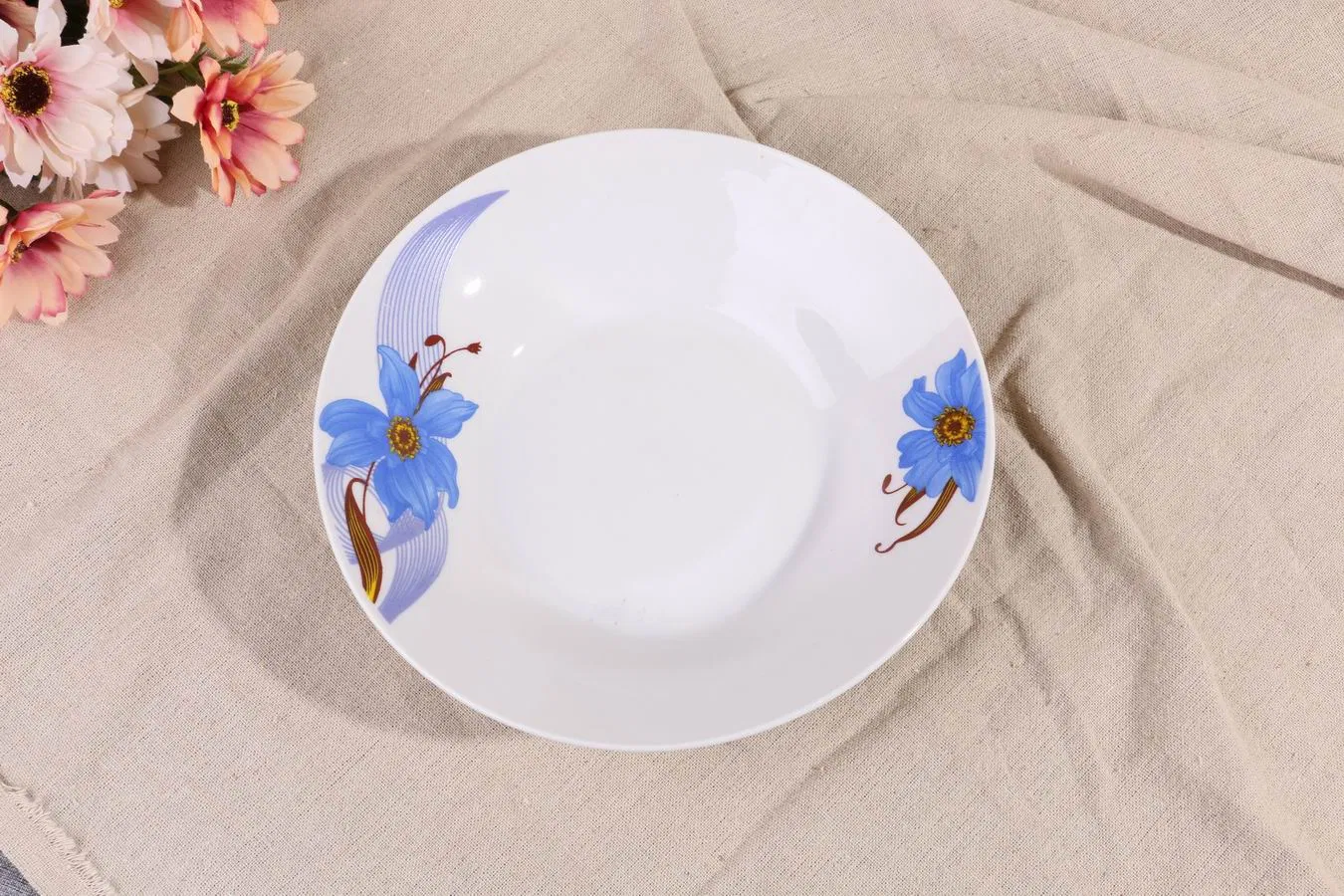 8"Soup Plate Bowl with Cheap Decals Porcelainware Ceramics Tableware