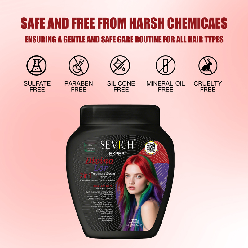 Sevich Leave in Hair Conditioner Custom Salon Professional Keratin Deep Conditioner Hair Repair Sulfate Free Hair Mask Cream
