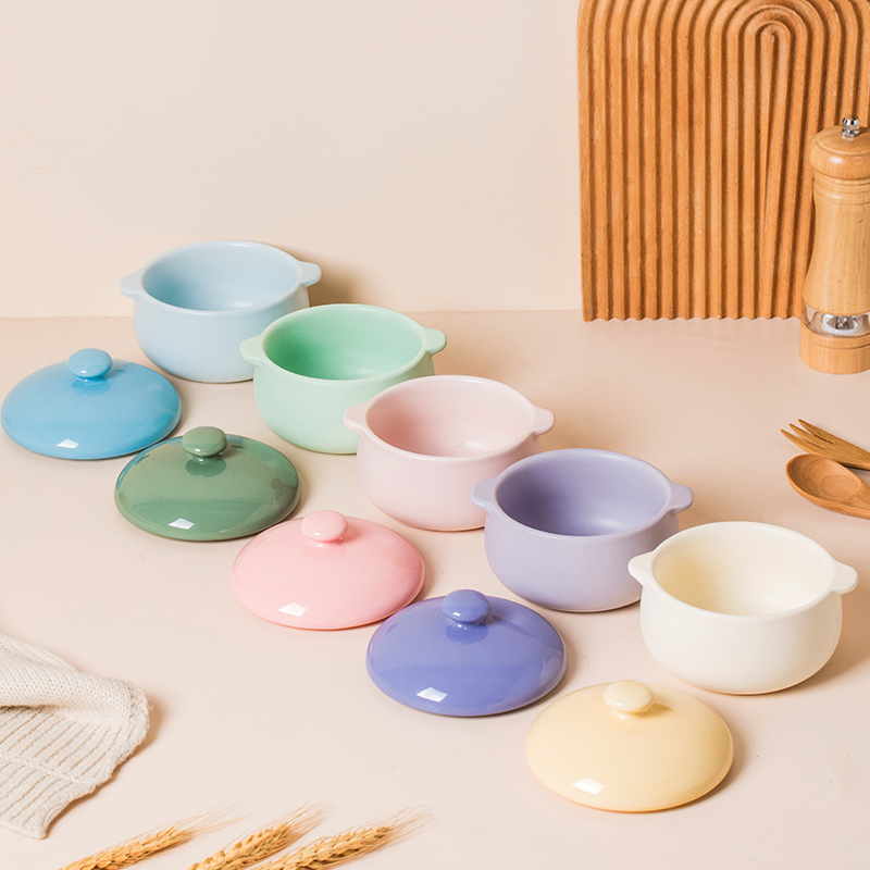 Mushroom Children's Soup Pot Steamed Egg Salad Bowl Tableware Rice Bowl