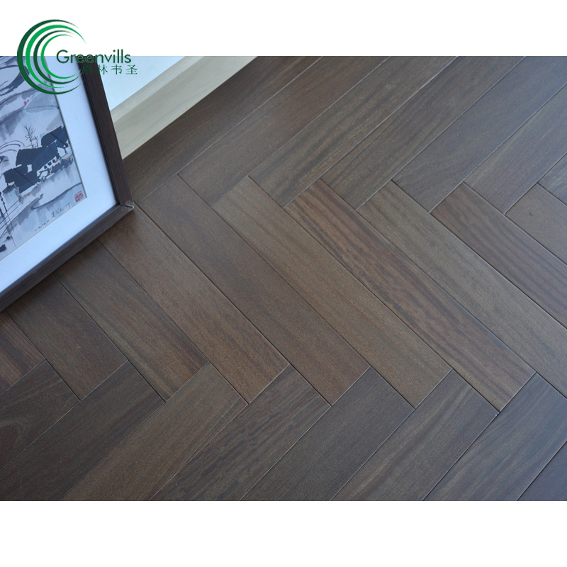 Natural Solid Cumaru Herringbone Wood Flooring/Hardwood Flooring with CE