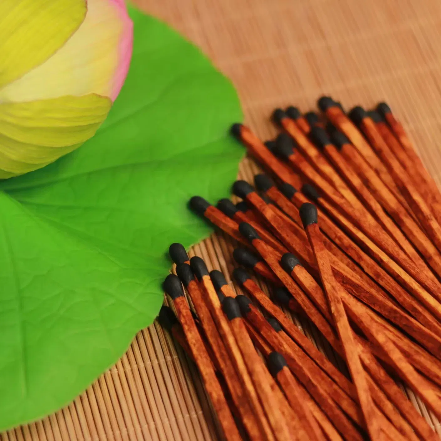 Elegant Wood Logo Safety Incense Matches for Hotels and Events