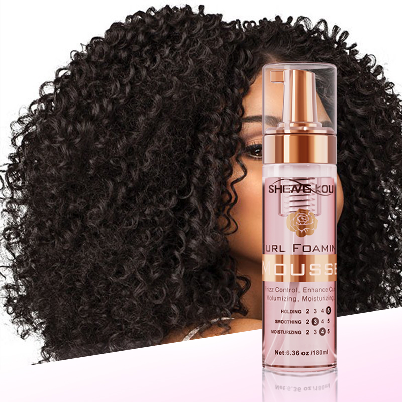 OEM Peach Fragrance Eliminate Frizz Moisturizing Enhance Curl Hair Foam Curl Mousse for Black Women
