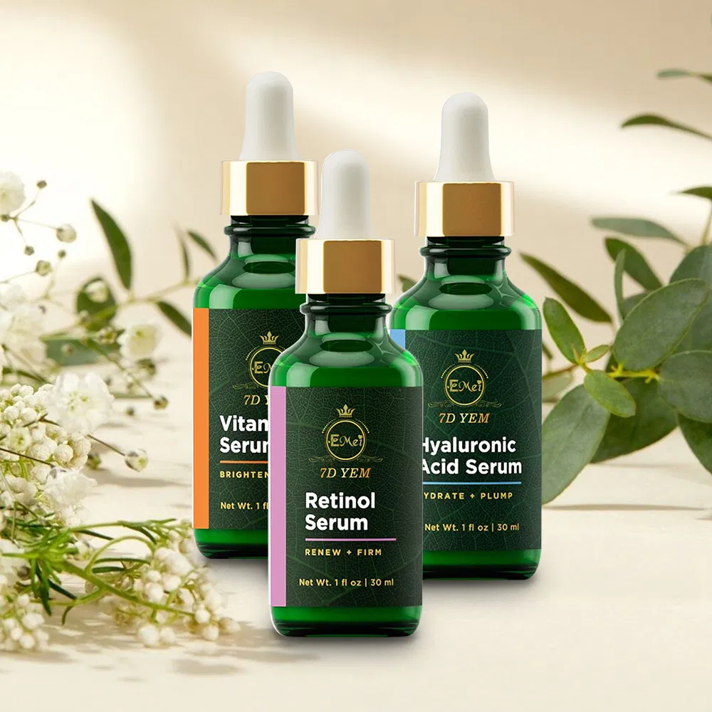 OEM Private Brand Facial Care Natural Serum Face 30ml Oil Anti Aging Vitamin C Retionl Hyaluronic Acid Serum