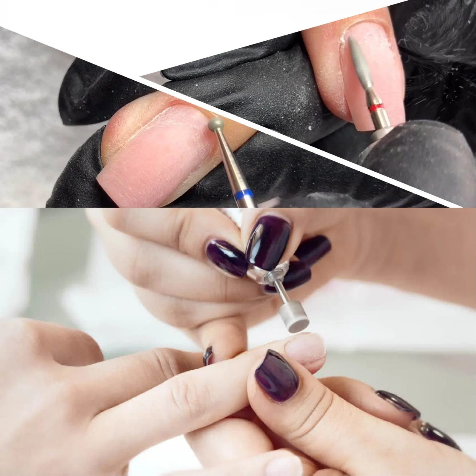 Inverted Cone with Round Top Manicure Pedicure Diamond Nail Drill Bit Burr