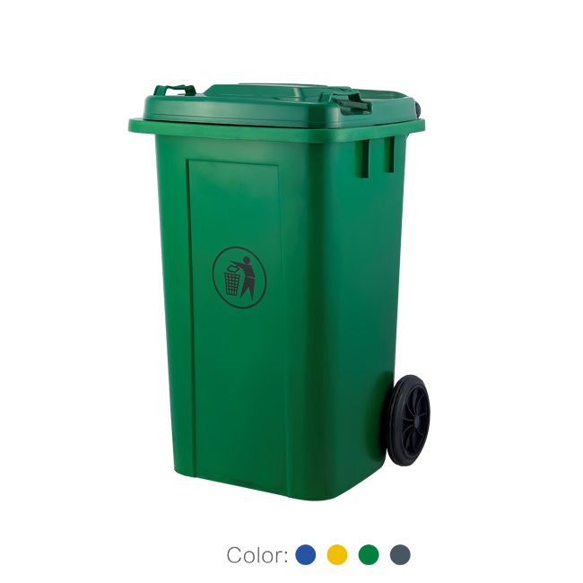 Уличный мусорный бак 100 л с колесами