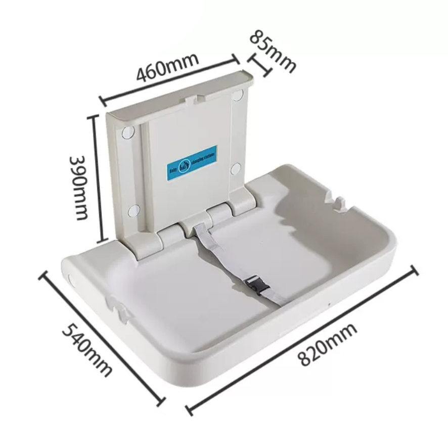 Surface-Mounted Horizontal Baby Changing Station