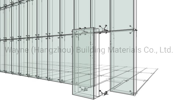 Double Triple Glazed Cladding Exterior Facade Unitized Stick Frame Spider System Price Design Aluminium Glass Curtain Wall