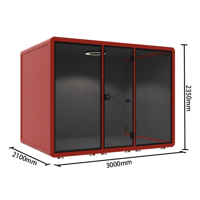 Silence Privacy Pod for Office Spaces with High Density Sound Absorbing Panels and Fan