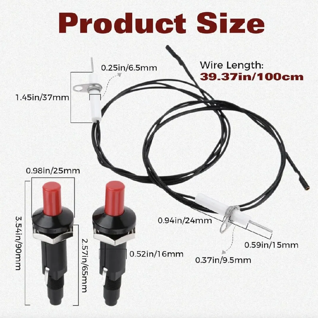 Replacement Piezo Spark Ignition for Gas Fireplace Grill BBQ Stove