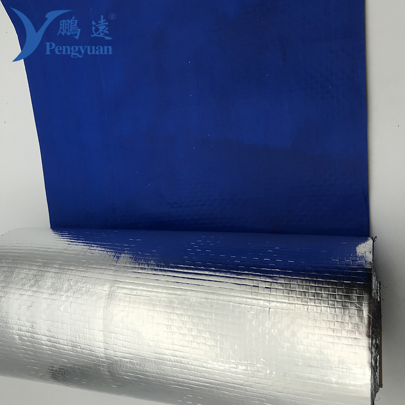 Roof Sarking Fireproof Aluminum Foil Blue PE Woven Fabric Thermal Insulation Fabric