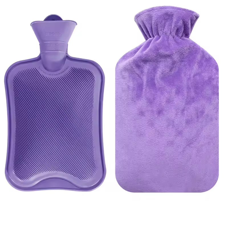 Hot Selling Natural Rubber Simple Bottle Soft Cozy Hot Water Bag