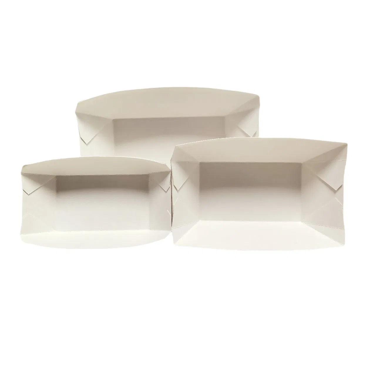 Disposable Kraft Paper Food Trays Mini Recyclable Eco Take-out Boat Tray