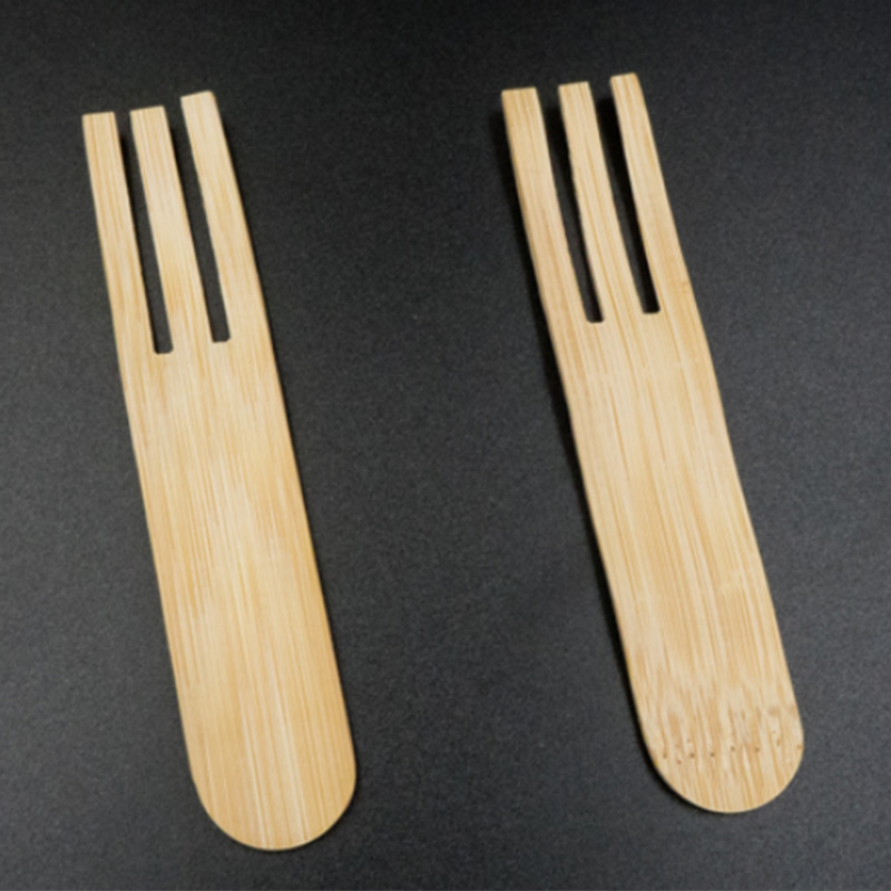 Wholesale 115 mm Biodegradable Disposable Cutlery Bamboo Cake Fork